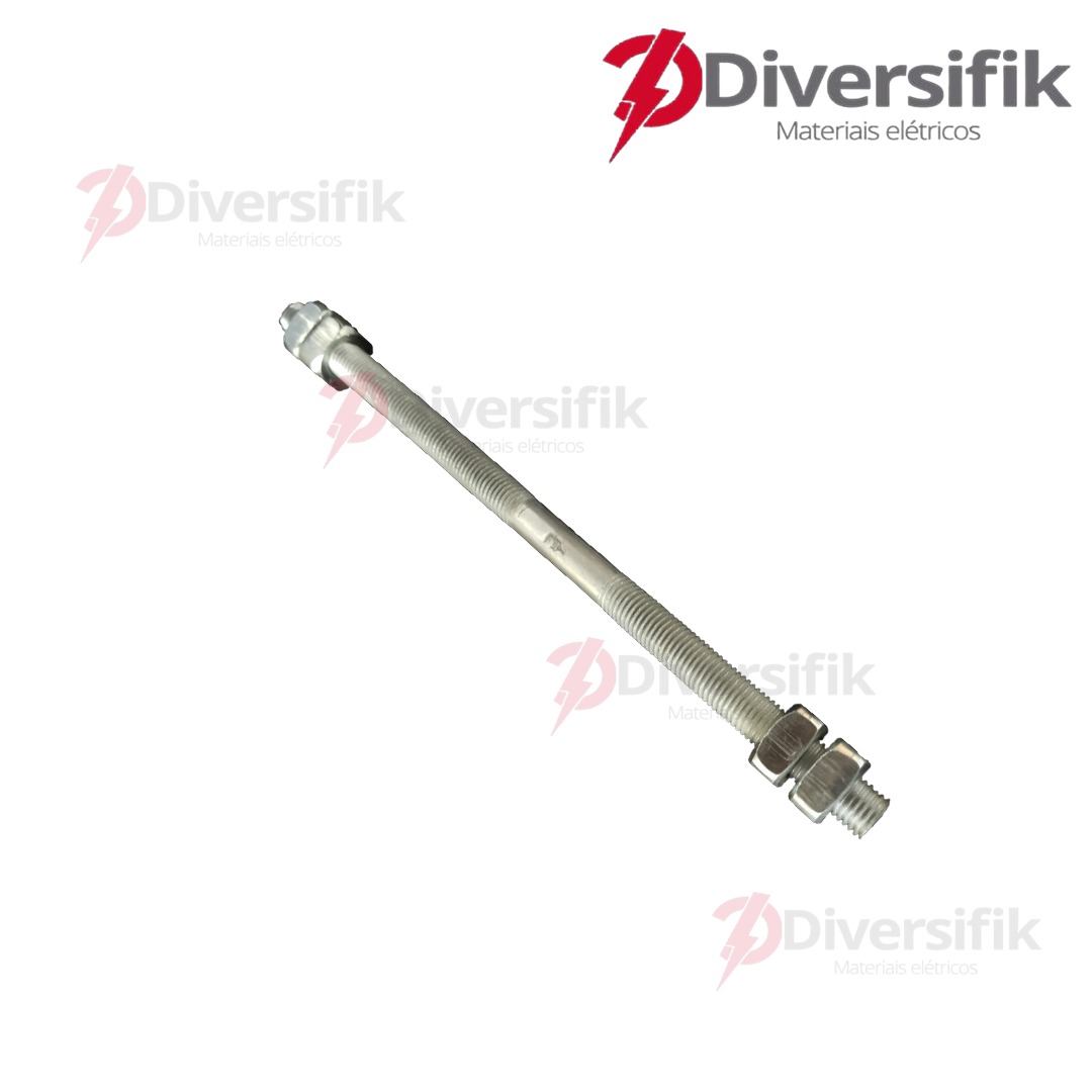 PARAFUSO ROSCA DUPLA M16X500MM 20 Diversifik El trica Parafuso rosca dupla m16x500mm 20 diversifik el trica